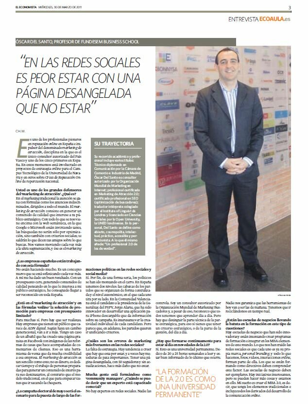 Entrevista 'El Economista' Marzo 2011
